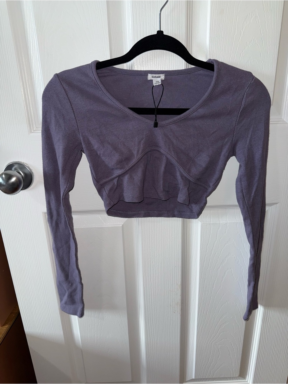 NWT - Garage Lavender Cropped Long-Sleeve Top